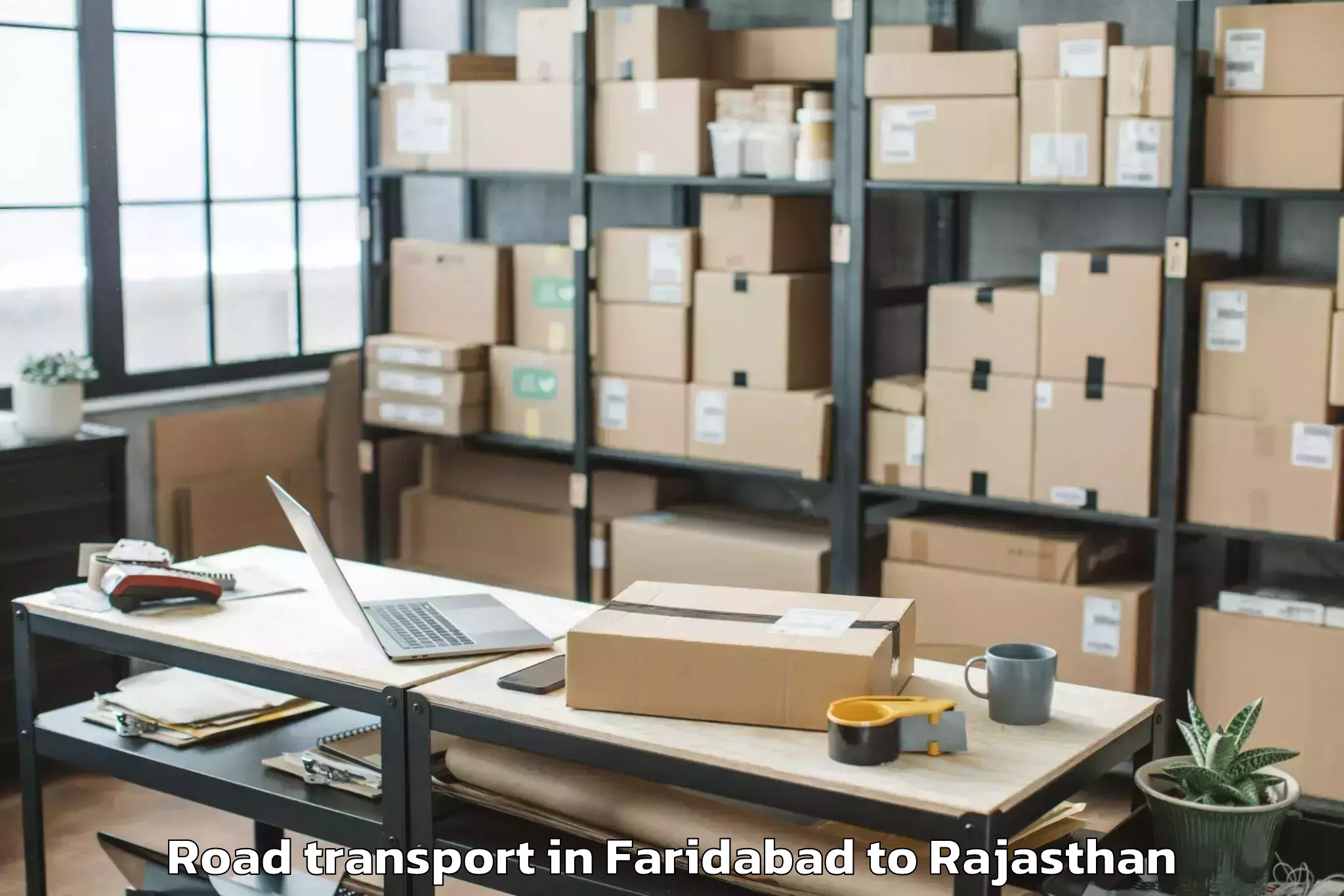 Book Faridabad to Jojawar Road Transport Online